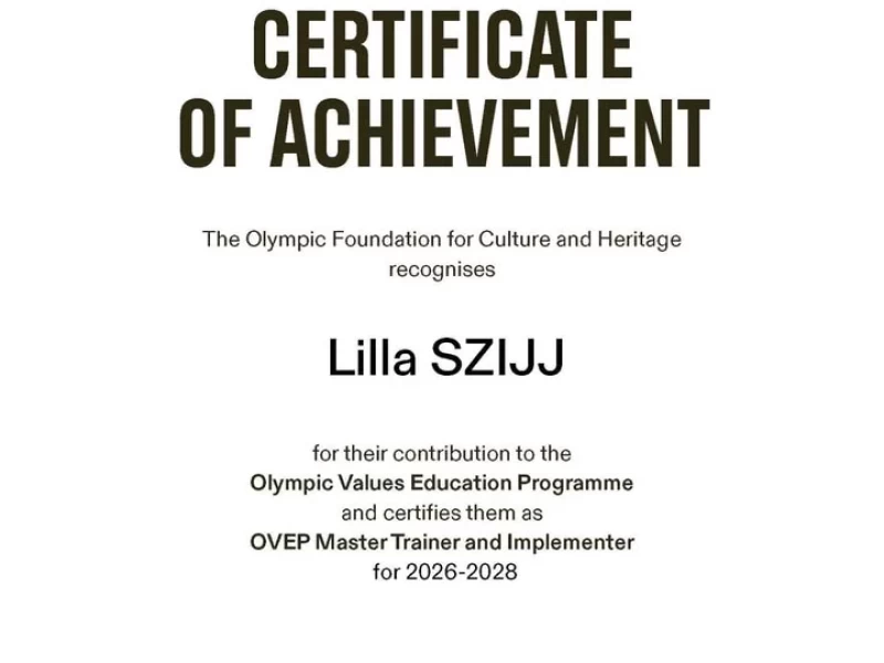 Congratulations for the OVEP Certification of Achievement!