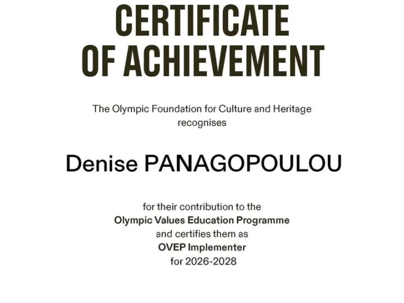 Congratulations for the OVEP Certification of Achievement!
